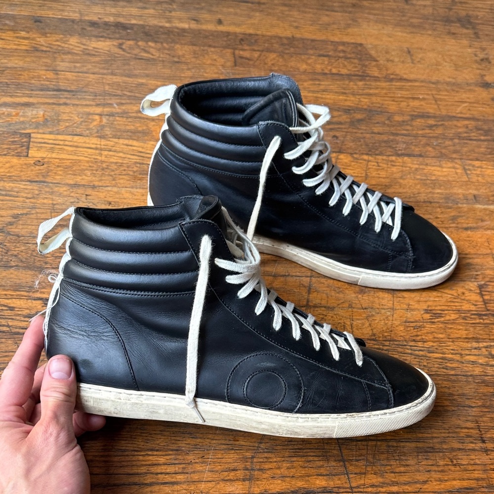 Oliver Cabell Black High-Tops with White Laces